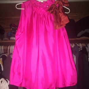 J Crew-Collection silk twill top with fixed bow